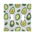 thumbnail image 1 of Yayeee Toggle Light Switch Wall Plate 2-Gang 4.56"x4.48" Decorative Outlet Cover, Avocado, 1 of 7