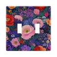 thumbnail image 1 of Yayeee Toggle Light Switch Wall Plate 2-Gang 4.56"x4.48" Decorative Outlet Cover, Beautiful Floral Pattern, 1 of 7