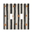 thumbnail image 1 of Yayeee Toggle Light Switch Wall Plate 2-Gang 4.56"x4.48" Decorative Outlet Cover, Black Abstract Stripes, 1 of 7