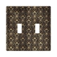 thumbnail image 1 of Yayeee Toggle Light Switch Wall Plate 2-Gang 4.56"x4.48" Decorative Outlet Cover, Black Floral Pattern, 1 of 7