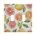 thumbnail image 1 of Yayeee Toggle Light Switch Wall Plate 2-Gang 4.56"x4.48" Decorative Outlet Cover, Candy Orange, 1 of 7