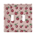 thumbnail image 1 of Yayeee Toggle Light Switch Wall Plate 2-Gang 4.56"x4.48" Decorative Outlet Cover, Cherries Pattern, 1 of 7