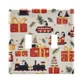 thumbnail image 1 of Yayeee Toggle Light Switch Wall Plate 2-Gang 4.56"x4.48" Decorative Outlet Cover, Christmas Box Train, 1 of 7