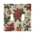 thumbnail image 1 of Yayeee Toggle Light Switch Wall Plate 2-Gang 4.56"x4.48" Decorative Outlet Cover, Christmas Poinsettia, 1 of 7