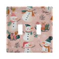 thumbnail image 1 of Yayeee Toggle Light Switch Wall Plate 2-Gang 4.56"x4.48" Decorative Outlet Cover, Christmas Snowman, 1 of 7