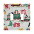 thumbnail image 1 of Yayeee Toggle Light Switch Wall Plate 2-Gang 4.56"x4.48" Decorative Outlet Cover, Christmas Train, 1 of 7