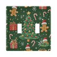 thumbnail image 1 of Yayeee Toggle Light Switch Wall Plate 2-Gang 4.56"x4.48" Decorative Outlet Cover, Christmas Tree, 1 of 7