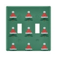 thumbnail image 1 of Yayeee Toggle Light Switch Wall Plate 2-Gang 4.56"x4.48" Decorative Outlet Cover, Christmas Trees, 1 of 7