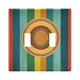 thumbnail image 1 of Yayeee Toggle Light Switch Wall Plate 2-Gang 4.56"x4.48" Decorative Outlet Cover, Colorful Stripes, 1 of 7