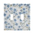 thumbnail image 1 of Yayeee Toggle Light Switch Wall Plate 2-Gang 4.56"x4.48" Decorative Outlet Cover, Forget Me Not, 1 of 7