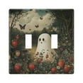 thumbnail image 1 of Yayeee Toggle Light Switch Wall Plate 2-Gang 4.56"x4.48" Decorative Outlet Cover, Ghost in Strawberry Fields, 1 of 7