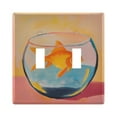 thumbnail image 1 of Yayeee Toggle Light Switch Wall Plate 2-Gang 4.56"x4.48" Decorative Outlet Cover, Goldfish, 1 of 7
