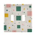 thumbnail image 1 of Yayeee Toggle Light Switch Wall Plate 2-Gang 4.56"x4.48" Decorative Outlet Cover, Green Abstract Pattern, 1 of 7