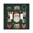 thumbnail image 1 of Yayeee Toggle Light Switch Wall Plate 2-Gang 4.56"x4.48" Decorative Outlet Cover, Green Christmas, 1 of 7