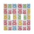 thumbnail image 1 of Yayeee Toggle Light Switch Wall Plate 2-Gang 4.56"x4.48" Decorative Outlet Cover, Gummy Bear Pattern, 1 of 7