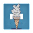 thumbnail image 1 of Yayeee Toggle Light Switch Wall Plate 2-Gang 4.56"x4.48" Decorative Outlet Cover, Ice Cream Cat, 1 of 7
