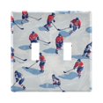 thumbnail image 1 of Yayeee Toggle Light Switch Wall Plate 2-Gang 4.56"x4.48" Decorative Outlet Cover, Ice Rink, 1 of 7