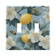 thumbnail image 1 of Yayeee Toggle Light Switch Wall Plate 2-Gang 4.56"x4.48" Decorative Outlet Cover, Lemon Pattern, 1 of 7