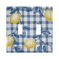 thumbnail image 1 of Yayeee Toggle Light Switch Wall Plate 2-Gang 4.56"x4.48" Decorative Outlet Cover, Light Lemon, 1 of 7