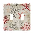 thumbnail image 1 of Yayeee Toggle Light Switch Wall Plate 2-Gang 4.56"x4.48" Decorative Outlet Cover, Light Starfish, 1 of 7
