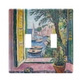 thumbnail image 1 of Yayeee Toggle Light Switch Wall Plate 2-Gang 4.56"x4.48" Decorative Outlet Cover, Ocean Boat, 1 of 7