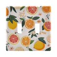 thumbnail image 1 of Yayeee Toggle Light Switch Wall Plate 2-Gang 4.56"x4.48" Decorative Outlet Cover, Orange Slices, 1 of 7
