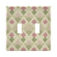 thumbnail image 1 of Yayeee Toggle Light Switch Wall Plate 2-Gang 4.56"x4.48" Decorative Outlet Cover, Pastel Green Geometric, 1 of 7