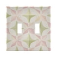thumbnail image 1 of Yayeee Toggle Light Switch Wall Plate 2-Gang 4.56"x4.48" Decorative Outlet Cover, Pastel Pink Geometric, 1 of 7