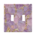 thumbnail image 1 of Yayeee Toggle Light Switch Wall Plate 2-Gang 4.56"x4.48" Decorative Outlet Cover, Pastel Pink Marble Pattern, 1 of 7