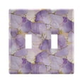 thumbnail image 1 of Yayeee Toggle Light Switch Wall Plate 2-Gang 4.56"x4.48" Decorative Outlet Cover, Pastel Purple Marble Pattern, 1 of 7