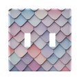 thumbnail image 1 of Yayeee Toggle Light Switch Wall Plate 2-Gang 4.56"x4.48" Decorative Outlet Cover, Pink Art Pattern, 1 of 7