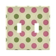 thumbnail image 1 of Yayeee Toggle Light Switch Wall Plate 2-Gang 4.56"x4.48" Decorative Outlet Cover, Pink Polka Dots Pattern, 1 of 7