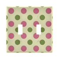 thumbnail image 1 of Yayeee Toggle Light Switch Wall Plate 2-Gang 4.56"x4.48" Decorative Outlet Cover, Pink Polka Dots Pattern, 1 of 7