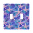 thumbnail image 1 of Yayeee Toggle Light Switch Wall Plate 2-Gang 4.56"x4.48" Decorative Outlet Cover, Pink Starfish Pattern, 1 of 7