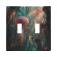 thumbnail image 1 of Yayeee Toggle Light Switch Wall Plate 2-Gang 4.56"x4.48" Decorative Outlet Cover, Psychedelic Forest, 1 of 7