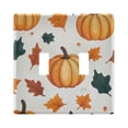 thumbnail image 1 of Yayeee Toggle Light Switch Wall Plate 2-Gang 4.56"x4.48" Decorative Outlet Cover, Pumpkins Pattern, 1 of 7