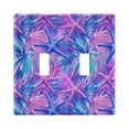 thumbnail image 1 of Yayeee Toggle Light Switch Wall Plate 2-Gang 4.56"x4.48" Decorative Outlet Cover, Purple Starfish Pattern, 1 of 7
