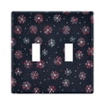 thumbnail image 1 of Yayeee Toggle Light Switch Wall Plate 2-Gang 4.56"x4.48" Decorative Outlet Cover, Red Fireworks Pattern, 1 of 7