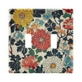 thumbnail image 1 of Yayeee Toggle Light Switch Wall Plate 2-Gang 4.56"x4.48" Decorative Outlet Cover, Red Flowers Pattern, 1 of 7