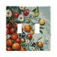 thumbnail image 1 of Yayeee Toggle Light Switch Wall Plate 2-Gang 4.56"x4.48" Decorative Outlet Cover, Red Tomatoes, 1 of 7