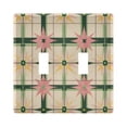 thumbnail image 1 of Yayeee Toggle Light Switch Wall Plate 2-Gang 4.56"x4.48" Decorative Outlet Cover, Retro Green Stars, 1 of 7