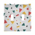 thumbnail image 1 of Yayeee Toggle Light Switch Wall Plate 2-Gang 4.56"x4.48" Decorative Outlet Cover, Retro Shapes, 1 of 7