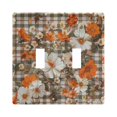 thumbnail image 1 of Yayeee Toggle Light Switch Wall Plate 2-Gang 4.56"x4.48" Decorative Outlet Cover, Rustic Floral, 1 of 7