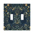 thumbnail image 1 of Yayeee Toggle Light Switch Wall Plate 2-Gang 4.56"x4.48" Decorative Outlet Cover, Shadowy Forest Pattern, 1 of 7