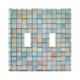 thumbnail image 1 of Yayeee Toggle Light Switch Wall Plate 2-Gang 4.56"x4.48" Decorative Outlet Cover, Small Pastel Pattern, 1 of 7