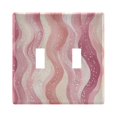 thumbnail image 1 of Yayeee Toggle Light Switch Wall Plate 2-Gang 4.56"x4.48" Decorative Outlet Cover, Soft Brown Pattern, 1 of 7