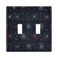 thumbnail image 1 of Yayeee Toggle Light Switch Wall Plate 2-Gang 4.56"x4.48" Decorative Outlet Cover, Starry Night Pattern, 1 of 7