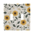 thumbnail image 1 of Yayeee Toggle Light Switch Wall Plate 2-Gang 4.56"x4.48" Decorative Outlet Cover, Sunflower Pattern, 1 of 7