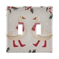 thumbnail image 1 of Yayeee Toggle Light Switch Wall Plate 2-Gang 4.56"x4.48" Decorative Outlet Cover, Winter Geese, 1 of 7