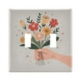 thumbnail image 1 of Yayeee Toggle Light Switch Wall Plate 2-Gang 4.56"x4.48" Decorative Outlet Cover, Yellow Cute Flower, 1 of 7